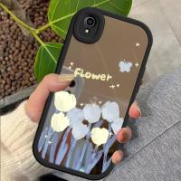 เคสสำหรับเคส Vivo Y91ภาพวาดสีน้ำมัน Y91C เคสลายดอกไม้พื้นผิวกระจกบางนุ่มบางเคสโทรศัพท์