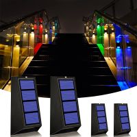 □℗✐ Decoration Solar Garden Lights RGB Color Changing Waterproof Wall Lamp Christmas Gift Solar Lighting For Walkway Fence Stairs