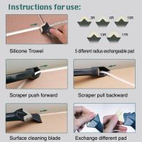 3 In 1 DIY Corner Remover Angle Grout Caulk Silicone Trowel Sealant Scraper