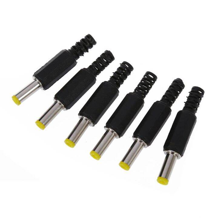 5.5mm x 2.5mm DC Power Plugs Male Barrel Connectors Black 6Pcs Lazada