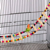 สีสัน Parrot BIRD บันไดไม้ climb cableway หนูแฮมสเตอร์ของเล่นเชือก Parrot Bites Harness CAGE parakeet budgie Home