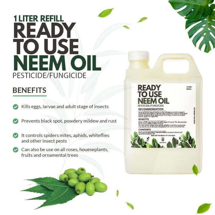 Ready To Use Organic Neem Oil 1 Liter Refill Pesticide Fungicide ...