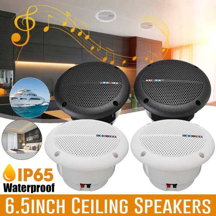 1 Pair IP65 Waterproof Ceiling Speakers New Full Range Water Resist