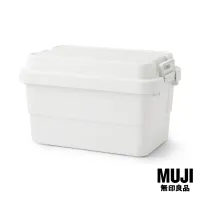 มูจิ กล่องเก็บของที่ทนทาน L (รุ่นใหม่ 50L) - MUJI PP Sturdy Storage Box /L (New Ed. 50L : W60 x D39 x H37 cm)