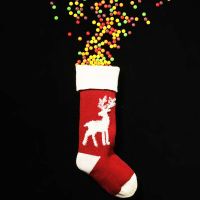 New Knitted Christmas Stocking Ornaments Christmas Decorations Terry Reindeer Hanging Socks Gift/Candy Bag Christmas Stocking Socks Tights