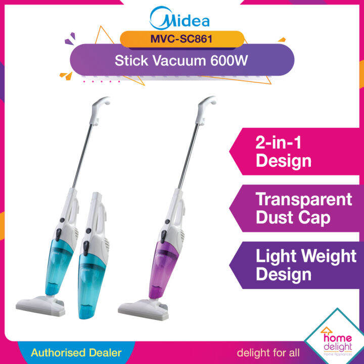 Midea Stick Handheld Vacuum Cleaner 600W (Blue / Purple) [ MVCSC861