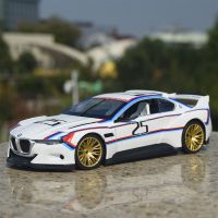 1:24 BMW 3.0 CSL ล้อแม็กรถแข่งรุ่น D Iecast โลหะรถของเล่นยานพาหนะรุ่นจำลองสูงเสียงและแสงคอลเลกชันเด็กของขวัญ