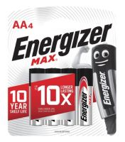 ถ่าน ALKALINE ENERGIZER AA E91/BP4 (4ก้อน/แพ็ค)