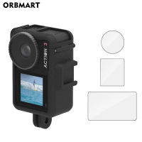 สำหรับ DJI Osmo Action 3กรอบเคสฝาปิดเลนส์ฝาครอบป้องกันรองเท้าเย็น Mount ตัวป้องกันหน้าจอแก้วสำหรับ DJI Action 3อุปกรณ์เสริม