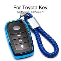 NEW Car Key Case Cover For Toyota Avensis Corolla Prius Camry Vitz RAV4 C-HR Soft TPU Protection Key Shell Car Styling Cover Case