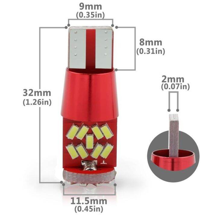 2ชิ้น-t10สว่างพิเศษ168-w5w-27-led-แบบ-smd-3014รถอัตโนมัติ-canbus-โคมไฟสต็อกไฟกวาดล้างเข้ากันได้กับหลอดไฟภายใน-x-trail-armada-cube-dualis-frontier