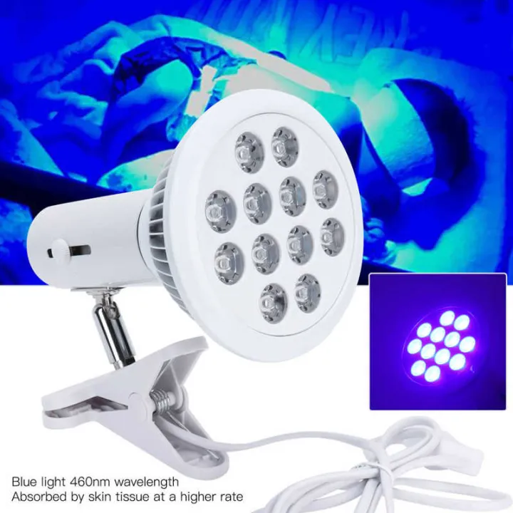 24W Blue Light Therapy Lamp Baby Jaundice Treatment Acne Spot Fade