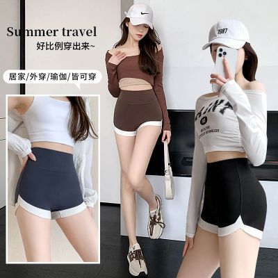 The New Uniqlo Shark Pants Womens Summer Thin Section Abdominal Slimming Hip-lifting Bottom Anti-Shining Can Be Wearable Without Traces Yoga Sports Safety Shorts