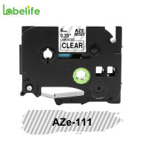 1PC TZe-211 tze Laminated tapes TZe-611 Black on White tze-411 Compatible for Brother P-touch Label Printer PT-D200