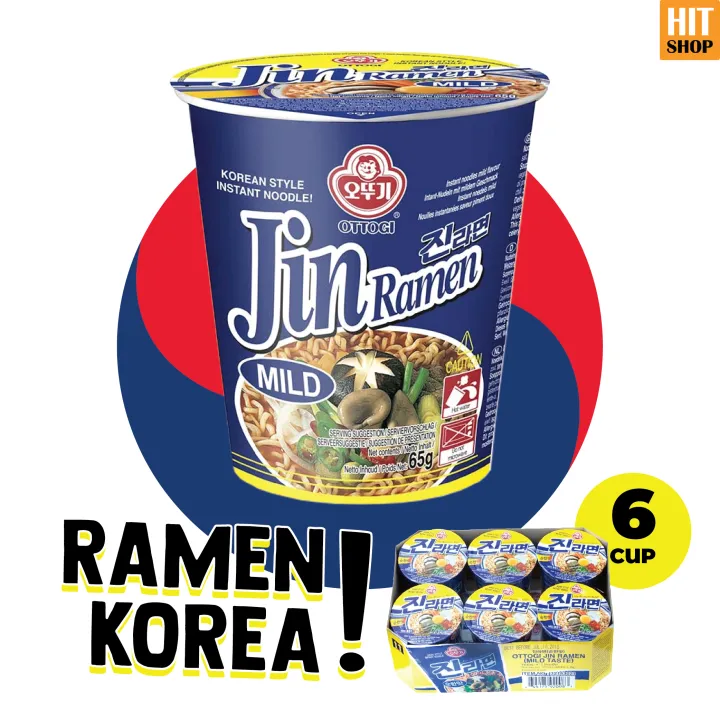 OTTOGI Jin Ramen Original Cup - Mie Instan Kuah Korea (Isi 6 Pcs)