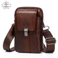 Genuine Leather Cowhide shoulder bag man bag waist pack Messenger Crossbody Fanny Waist Bag Wallet Pouch Hook Belt Buckle