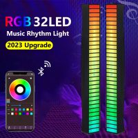 32led RGB Music Rhythm Light Bar App Control Rechargeable Music Sound Ambient Night Light For Bar Car Room TV Gaming Decoration Night Lights