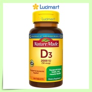 Viên uống Vitamin D3 Nature Made Vitamin D3 2000 IU 50mcg hũ 100 viên và