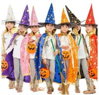 Witch cloak and hat cosplay costume for Halloween party เสื้อคลุมแม่มด และหมวกคอสเพลย์ ชุดสำหรับจัดปาร์ตี้ฮาโลวีน