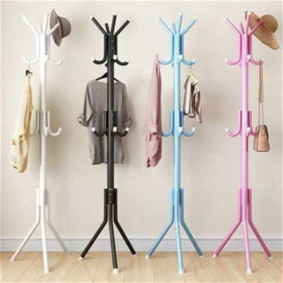 175X45Cm Metal Coat Rack Assembled Living Room Floor Hat Clothing Display Stand Home Furniture Multi Hooks Hanging Clothes