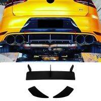 for Golf 7R Golf 7 R 2013-2016 Glossy Black Rear Bumper Diffuser Splitter Spoiler Fins Trim