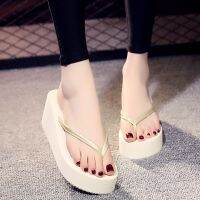 [COD] flops female version all-match casual thin strap muffin sandals and slippers summer flip-flop non-slip soft beach shoes