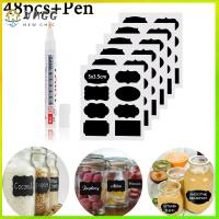 VHGG 48Pcs/Set Kitchen Spice Chalkboard Bottle Tags Blackboard Label Marker Pen Labels Stickers