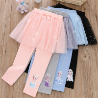 2021 New Kids Clothes Girls Tutu Fashion Elsa Princess Girls Leggings Culottes Frozen Princess Party Gown Child 1-8Y