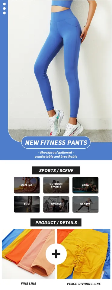 CHRLEISURE Sexy Sports Leggings Seamless Pocket Running Pants
