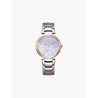 Citizen นาฬิกาข้อมือผู้หญิง [ประกันร้าน] CITIZEN นาฬิกาข้อมือผู้หญิง รุ่น Eco-Drive Mother of Pearl Dial Silver รุ่น EM0854-89Y