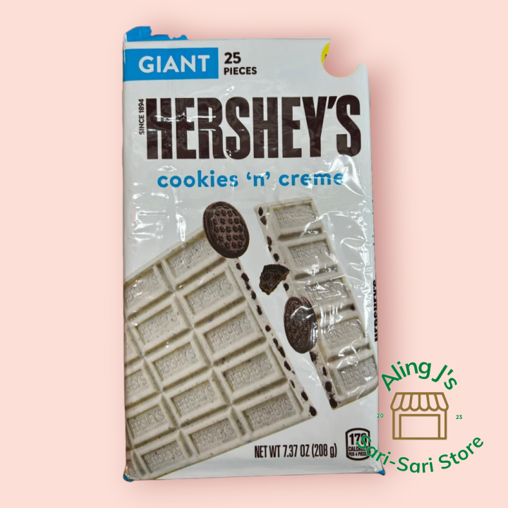 Hershey's GIANT Cookies and Creme Chocolate 25pcs 208g Lazada PH