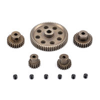 11184 เหล็กโลหะ Spur Diff เกียร์หลัก 17T 21T 26T 29T 64T Motor Pinion Gears 11189 11176 11181 11119 สำหรับ RC HSP Redcat RC Truck-czechao