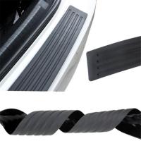 Car Trunk Door Sill Plate Rear Bumper Guard Protector Rubber Pad Durable Self-adhesive Car Rear Bumper Protector Set