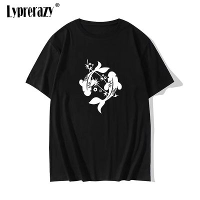 Lyprerazy Mens T Shirt Chinese Janpanese Element Carp Koi Printed Casual Loose Harajuku T-Shirt European/US Size S-2XL