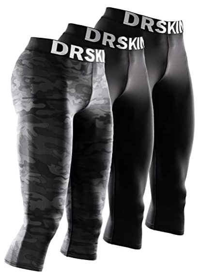 DRSKIN 1p 2p 3p 3/4 Mens Compression Pants Under baselayer Gym