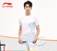 เสื้อผ้าลายกีฬาปิงปองฤดูร้อน2023สไตล์ใหม่ Li Ning ผู้ชายและผู้หญิงกีฬากลางแจ้งแห้งเร็วกีฬาวิ่งบาสเกตบอลระบายอากาศที่สะดวกสบายชุดกีฬา