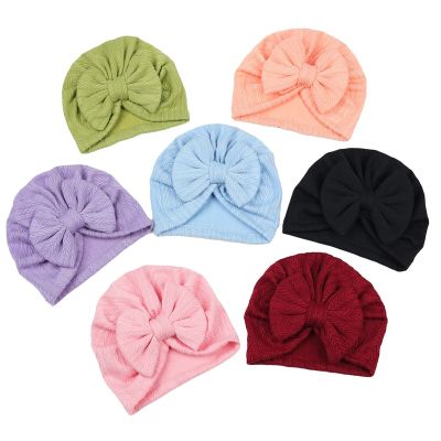 【YF】 Infant Kids Baby Turban Hat Headscarf Hair Bow Knotted Headwrap Soft Newborn for Boys Girls Headwear Children Headband