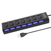 Switch Extension Hub 7-Port USB2.0 Hub คอมพิวเตอร์ USB Extension Hub One Drag Seven USB2.0 Splitter PC แล็ปท็อปเดสก์ท็อป