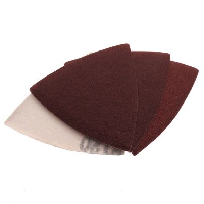 【✲High Quality✲】 gaqiugua6 กระดาษทรายสามเหลี่ยมสีแดง36ชิ้น80x80x8 0มม. กระดาษทราย80/120/180/240/320/400ปลายข้าวสำหรับขัดไม้โลหะ