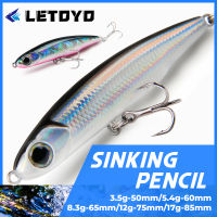 LETOYO SINKING PENCIL เหยื่อตกปลาแบบแข็งแบบดินสอจมสำหรับเหยื่อจิ๊กขนาดเล็กสำหรับการตกปลาทะเล