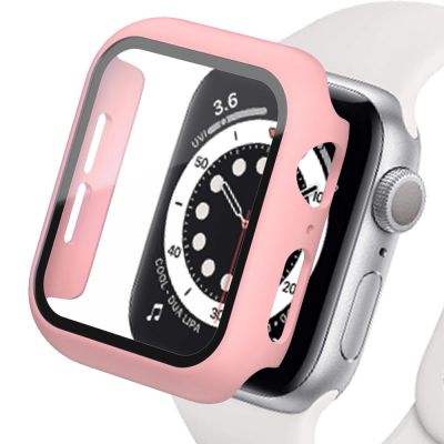 เคสสำหรับ Apple Watch ซีรีส์7 8 41มม. 6สายนาฬิกา Apple Watch Se 45มม. 38/42กระจกกันชน4ชิ้น + อุปกรณ์ป้องกันหน้าจอ5 3