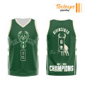 THL NBA Milwaukee Bucks Green Version 2 Champions Jersey Full Sublimated  Basketball Jersey, Jersey For Men (TOP)