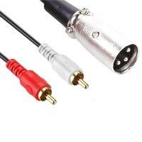 【DT】RCA Cable Audio Cable 2RCA to XLR Canon Male 0.3/1.5/3m for Microphone Speaker Audio Console Amplifier XLR Cable Connector  hot