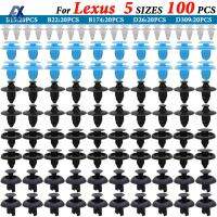 100X 5ขนาด Auto Fastener รถ Push Pin Rivet Trim คลิปกันชน Fender แผง Retainer สำหรับ Lexus IS200 CT200H GS300 RX400H450H