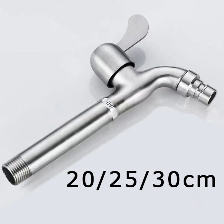 hot-dt-304-extra-faucet-matt-brushed-metal-for-machine-garden-balcony-outdoor-hose-connection