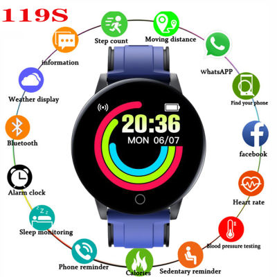 2021 New 119S Smart Watch 1.44 Inch Screen Fitness IP68 Waterproof Smartwatch Bluetooth-compatible Men Women Smart Band PK D20