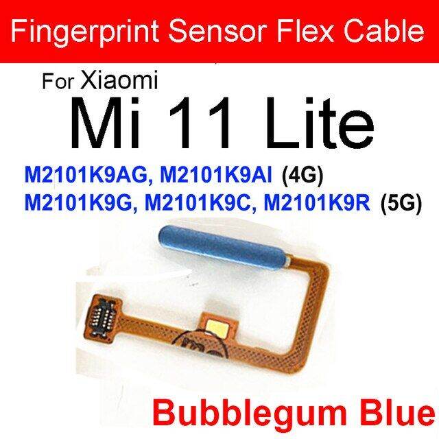 Fingerprint Sensor Flex Cable For Xiaomi Mi 11 Lite M2101K9AG 4G Mi 11 ...