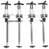 4 Bottle Stand Optic Dispenser Drinks Wine Spirits Steel Bar Butler Wall Mounted