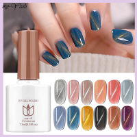 Myyeah 7.3ML Cat Eye Magnetic GEL เล็บ Glitter Jelly Cat Eye Holographic UV GEL Soak Off เคลือบเงาเล็บเครื่องมือ