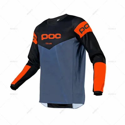2021 Mens Downhill Jerseys Mountain Bike MTB Shirts Offroad DH Motorcycle Jersey TEAM POC Motocross Sportwear Clothing FXR Bike